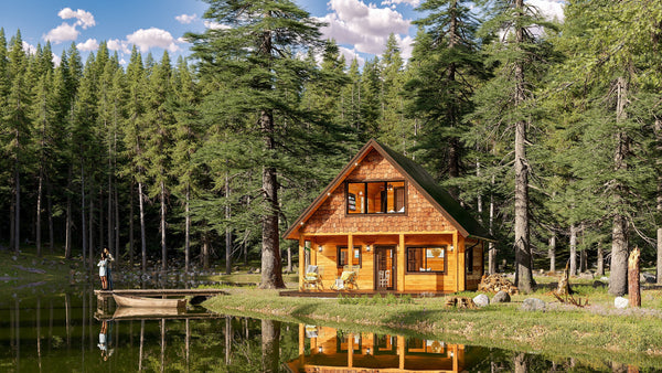 The ADU750-2ST: How We Built a 2-Bedroom Cabin with Only a 492-Sq-Ft Footprint - Log Home Floor Plans Shop by Sierra Log & Timber