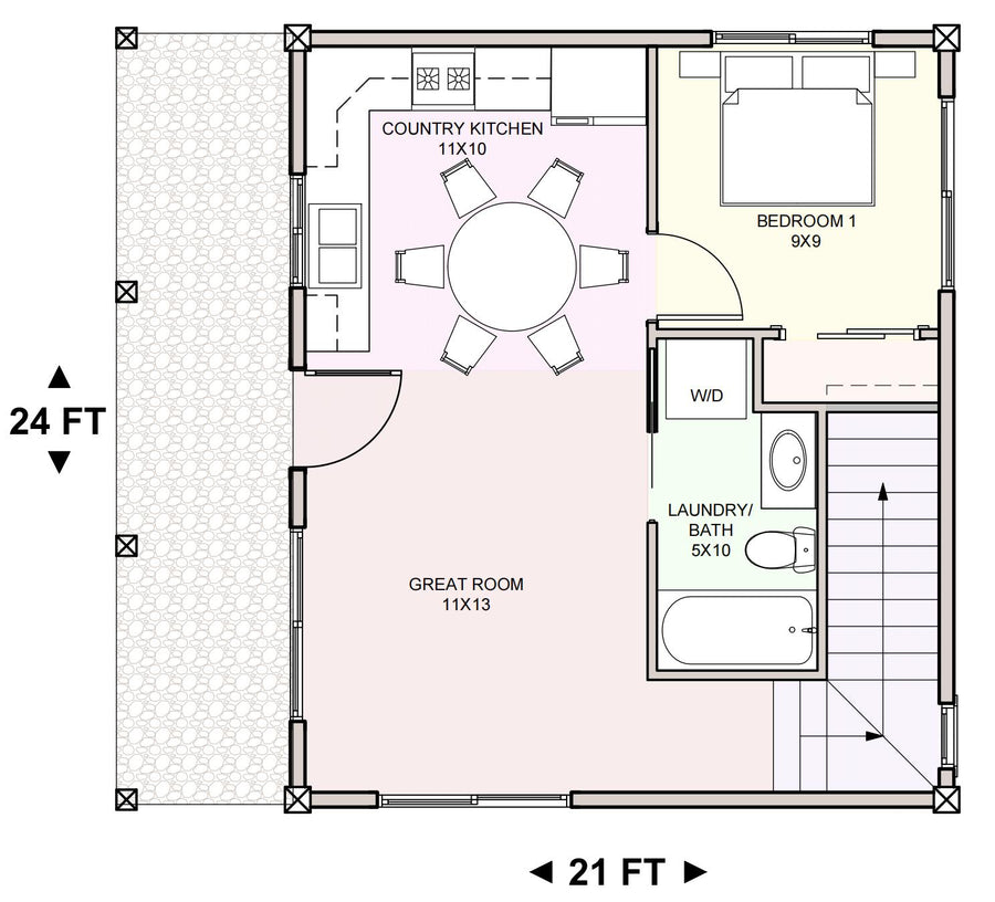 ADU 750-2ST floor plan