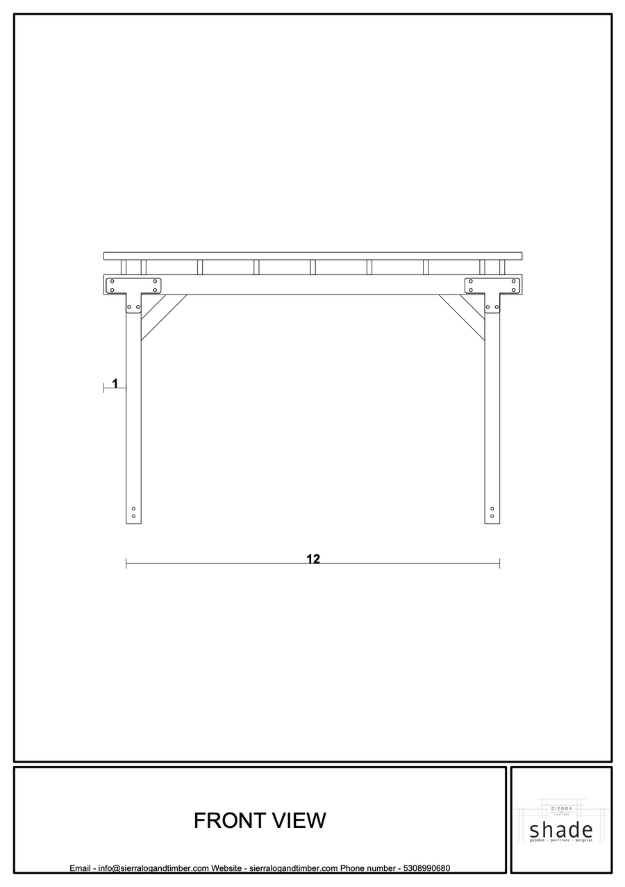 Elevation 1 — mt. lassen pergola