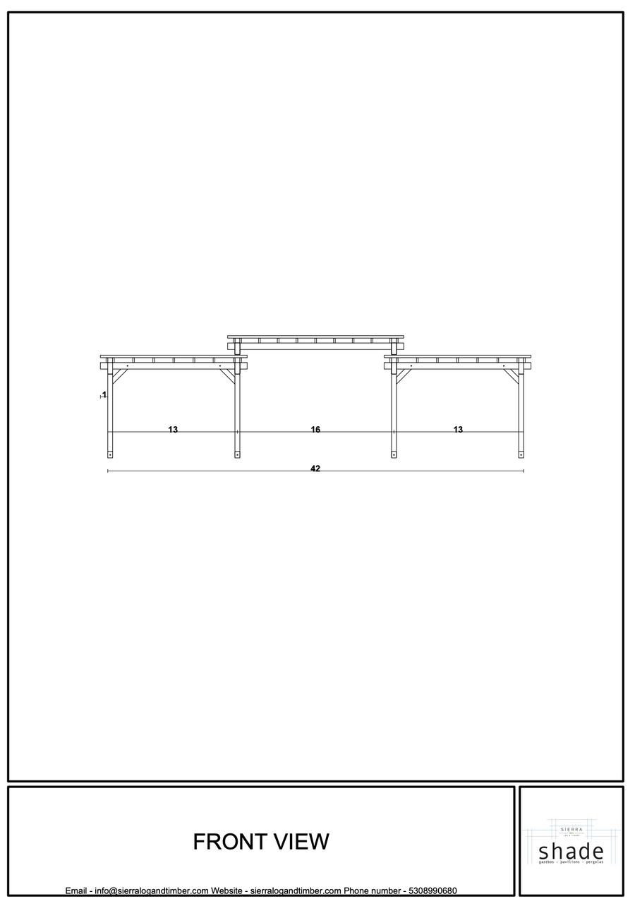 Elevation 1 — zion pergola