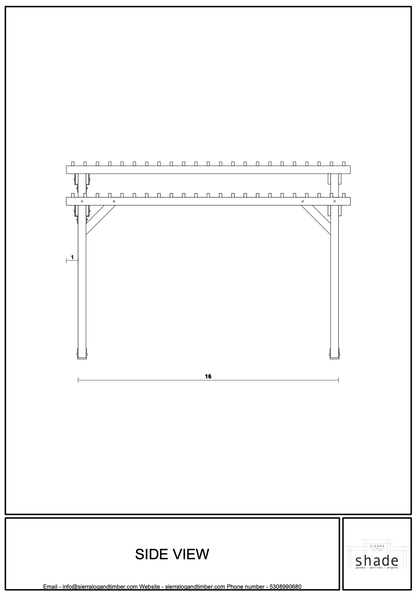 Elevation 2 &mdash; zion pergola