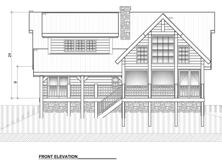 Elevation 1 — Timber Palace