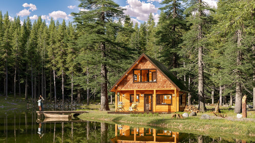 ADU 750-2ST - Log Home Floor Plans Shop by Sierra Log & Timber