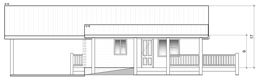 Elevation 4 — pond view