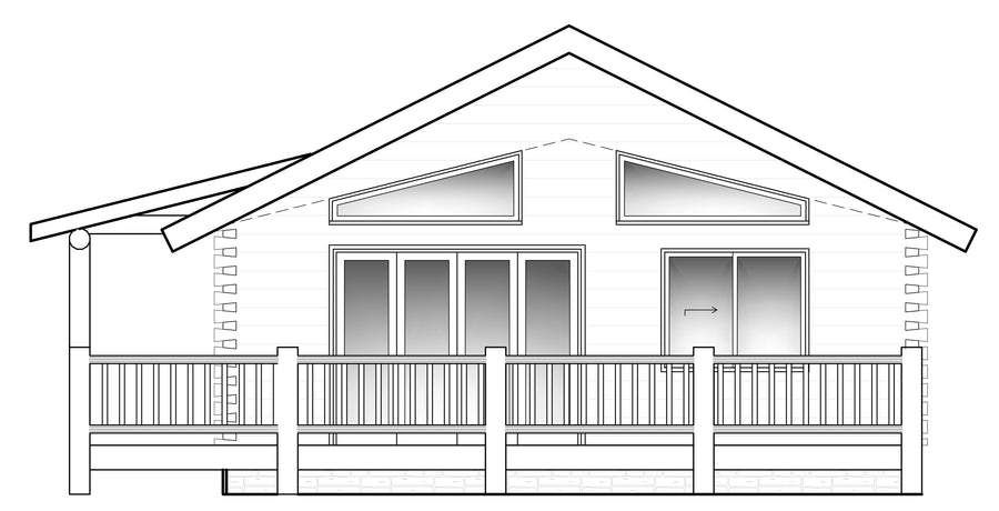 Elevation 3 — pond view