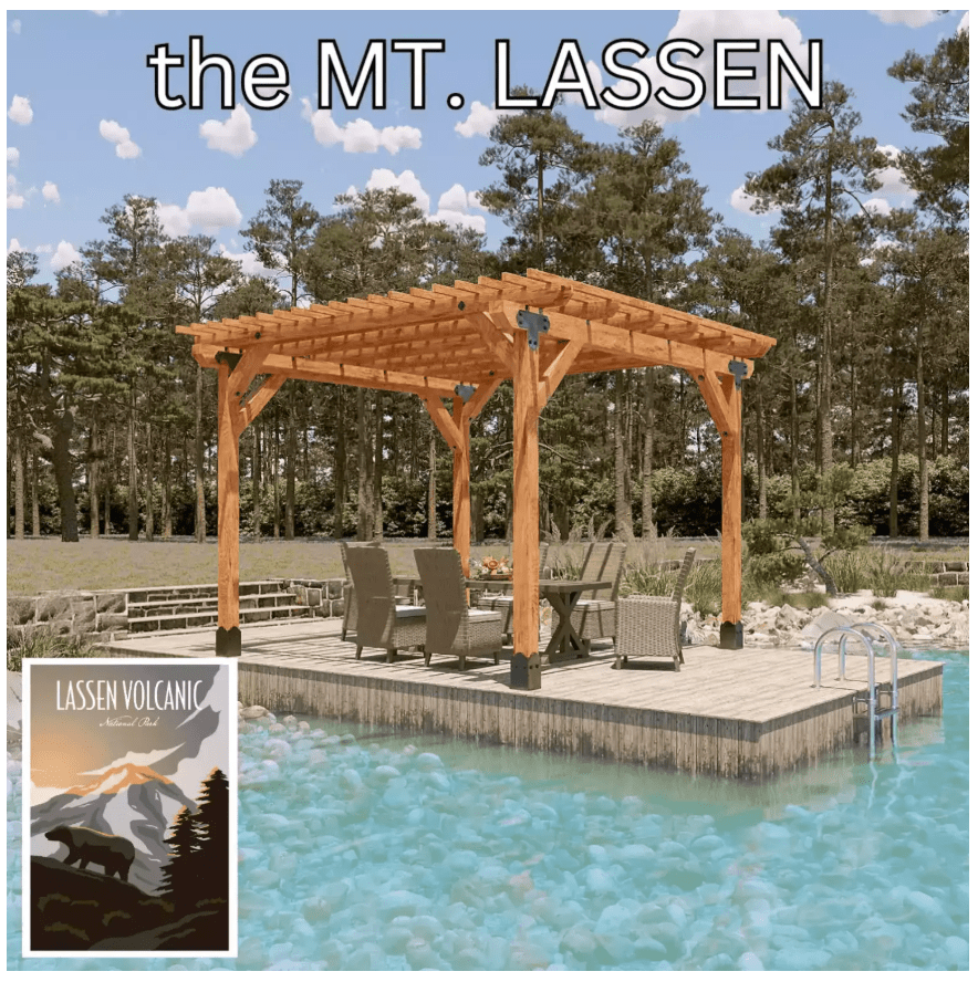 Mt. Lassen Pergola - Log Home Floor Plans Shop by Sierra Log & Timber