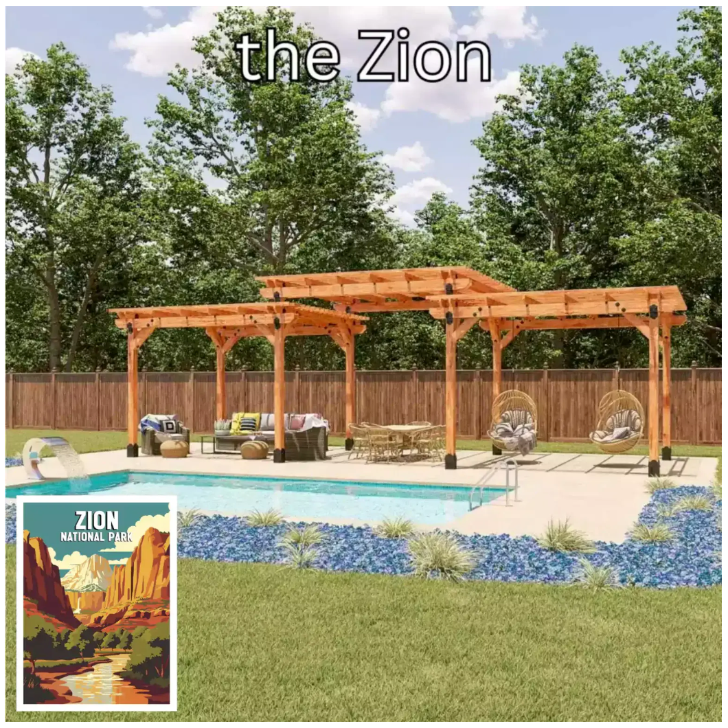 Zion Pergola - Log Home Floor Plans Shop by Sierra Log & Timber